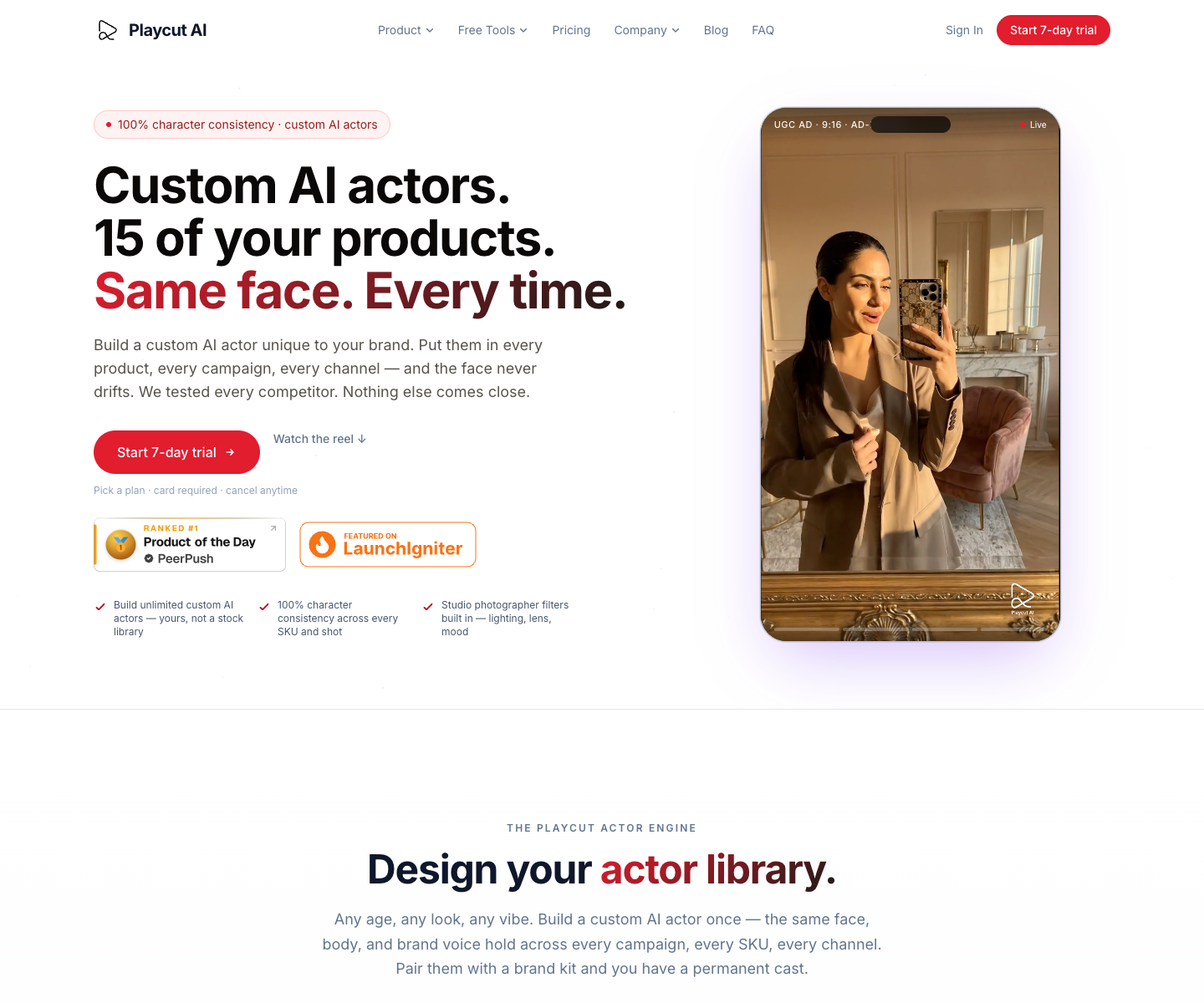 Blend Studio AI landing page screenshot