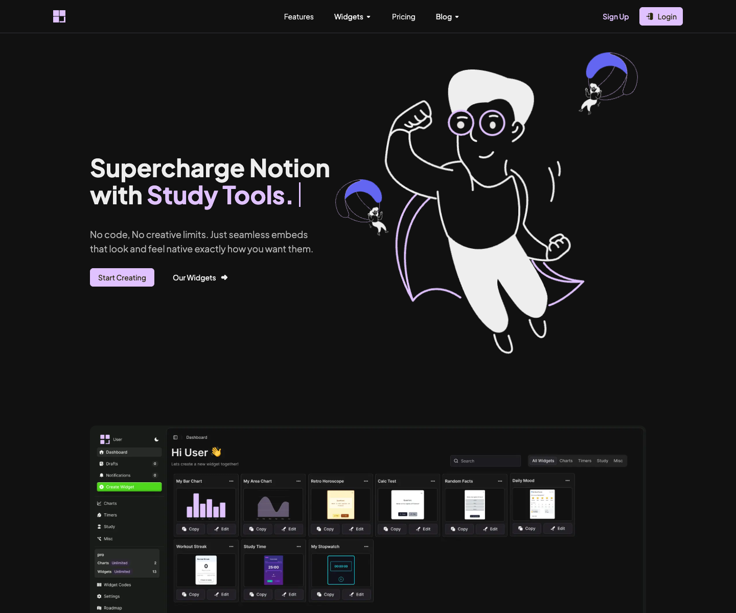 Blocky landing page screenshot