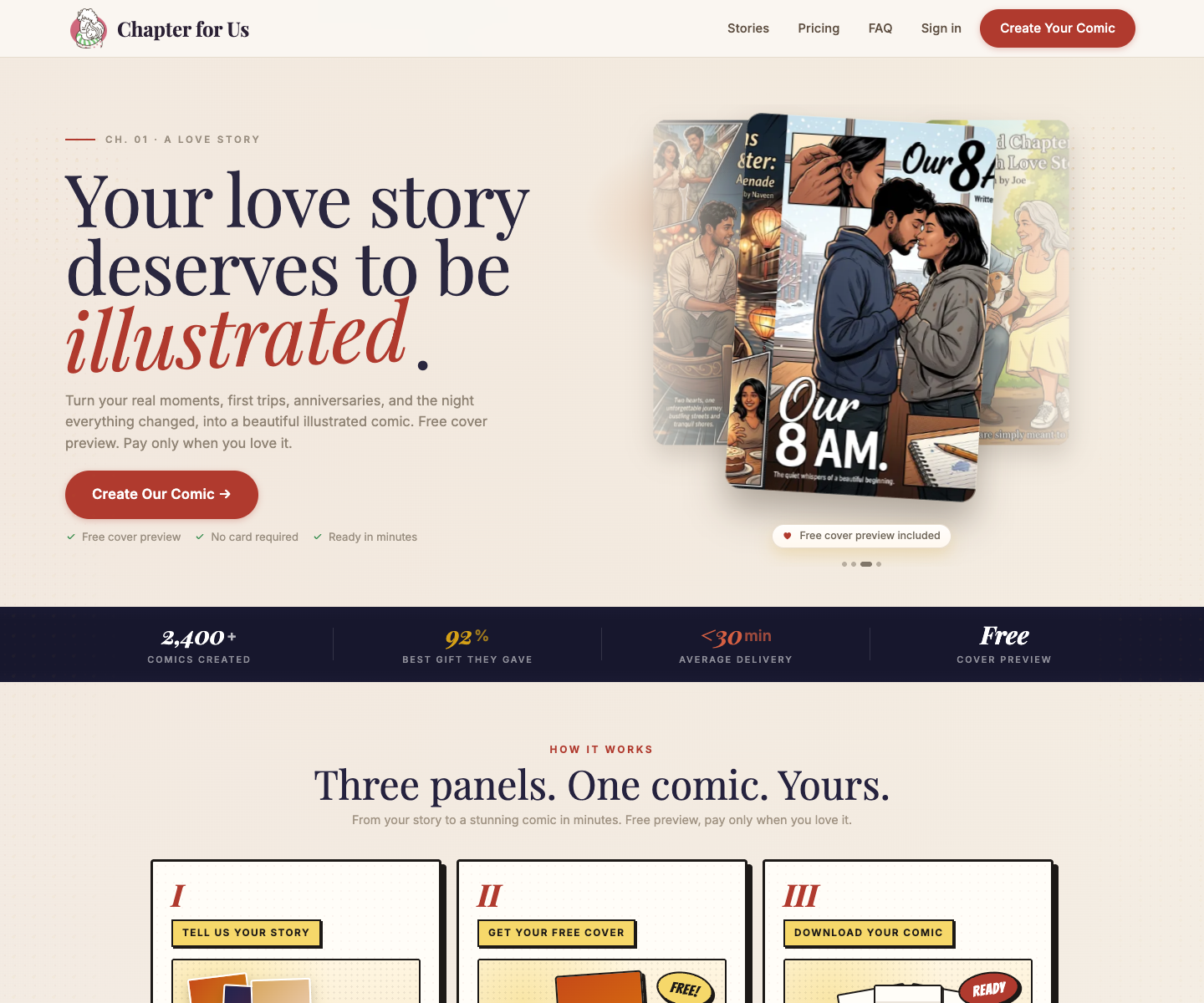 Chapterforus landing page screenshot