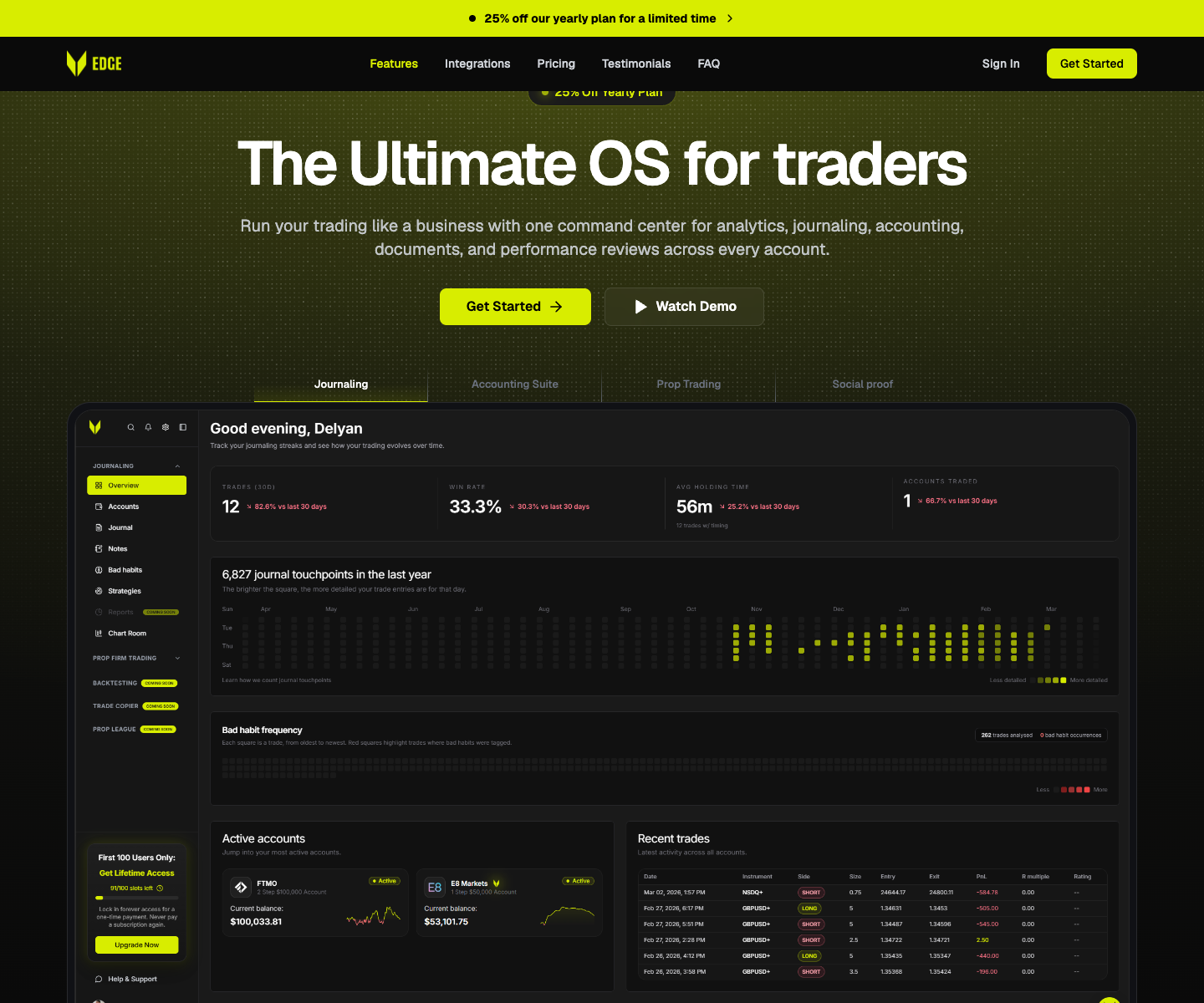 Chart Nomads Edge landing page screenshot