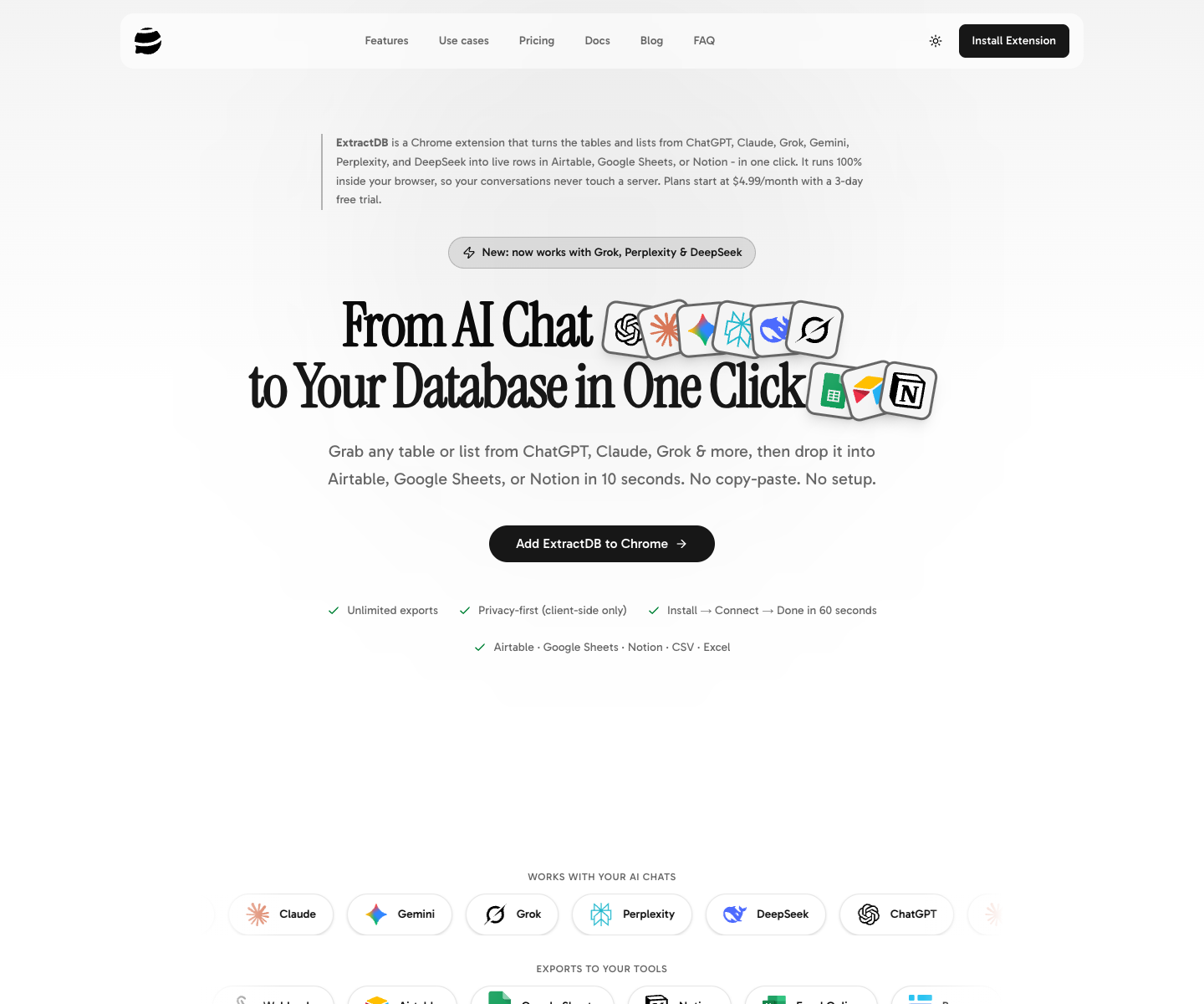 Chat2Base landing page screenshot