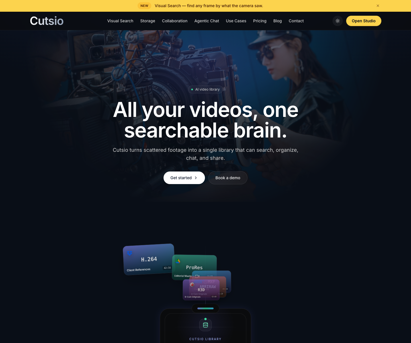 Cutsio landing page screenshot