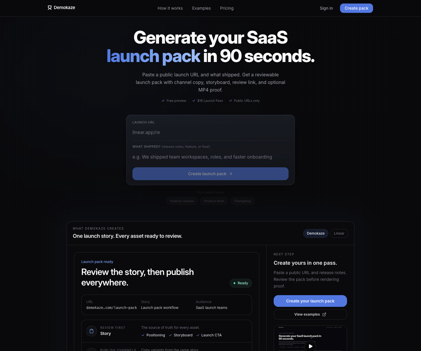 Demokaze landing page screenshot