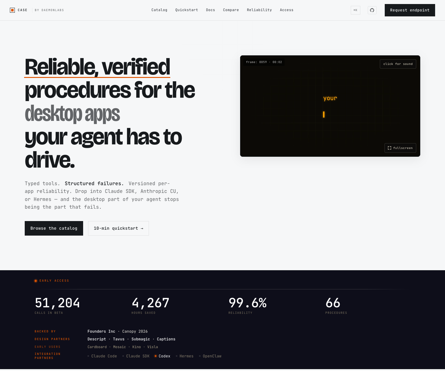 Echoed landing page screenshot