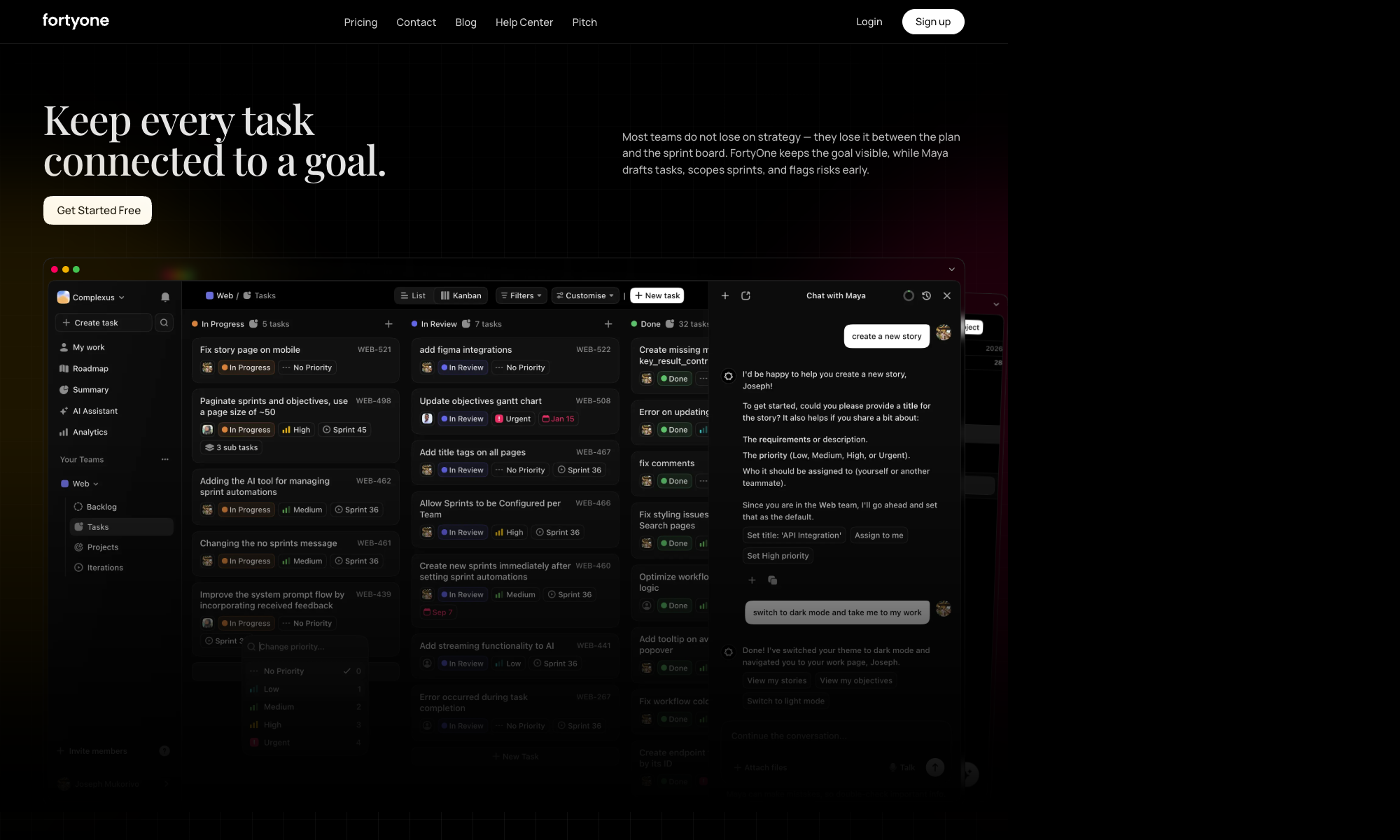 FortyOne landing page screenshot