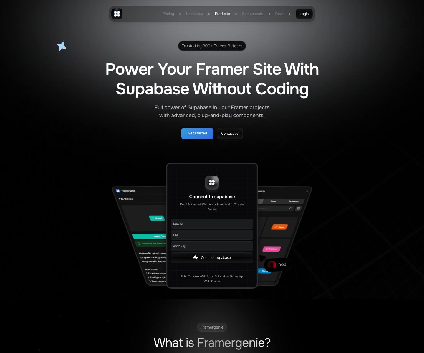 Framergenie landing page screenshot