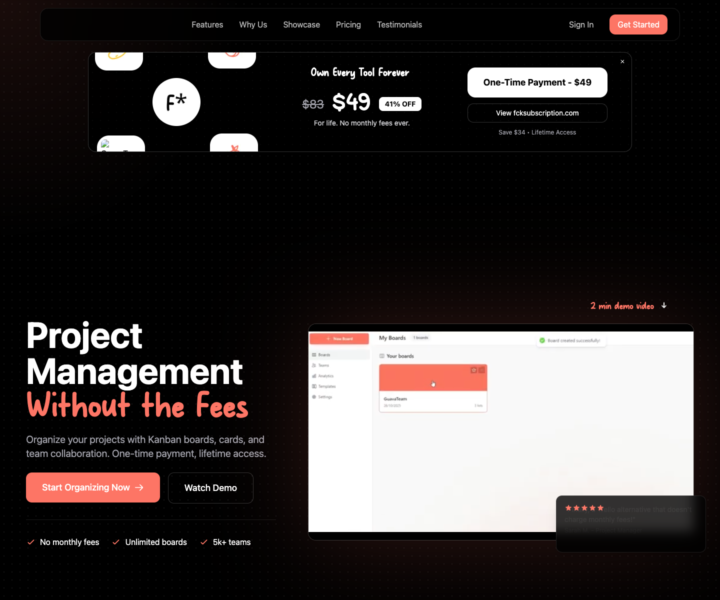 GuavaTeam landing page screenshot