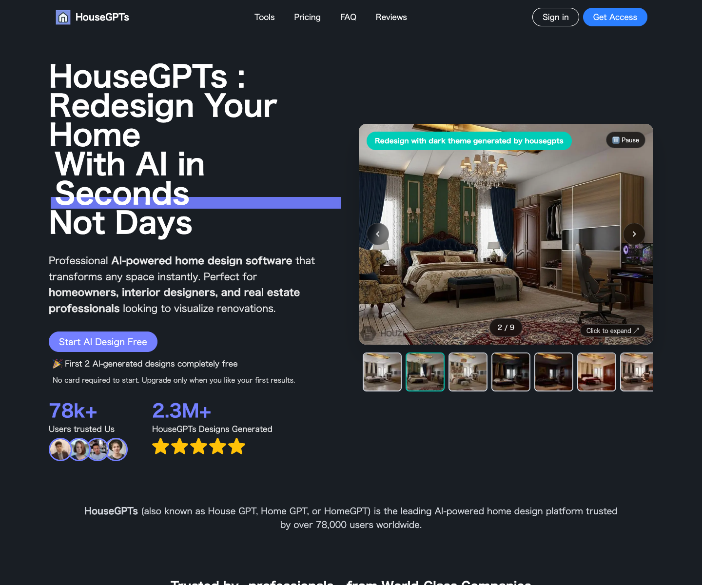 HouseGPTS landing page screenshot