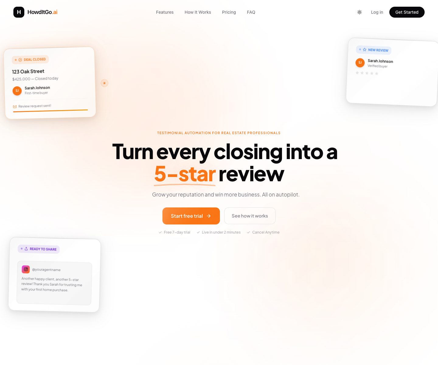 Howditgo.ai landing page screenshot