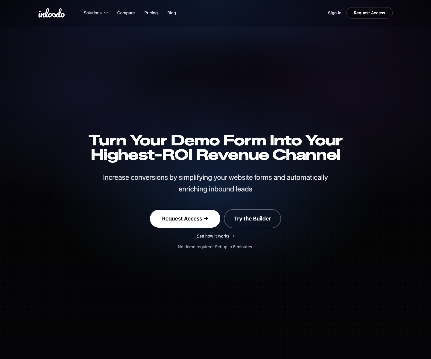 Inleado landing page screenshot