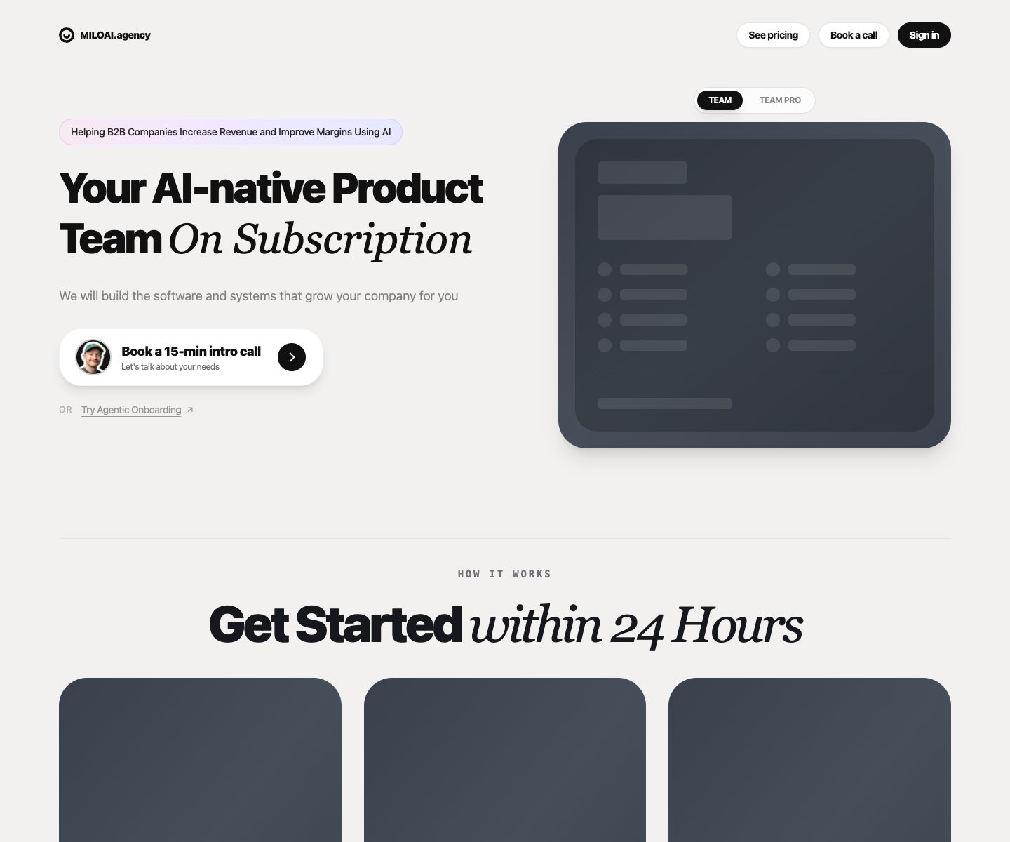 internalOS.ai landing page screenshot