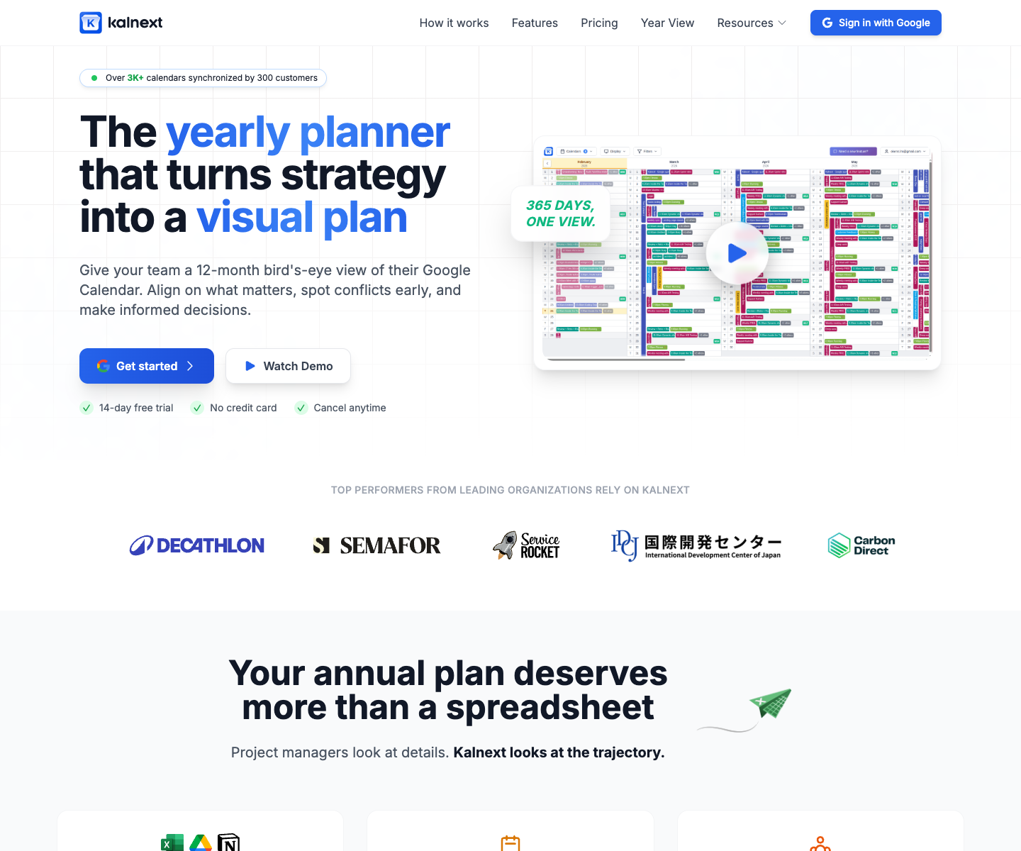 Kalnext landing page screenshot