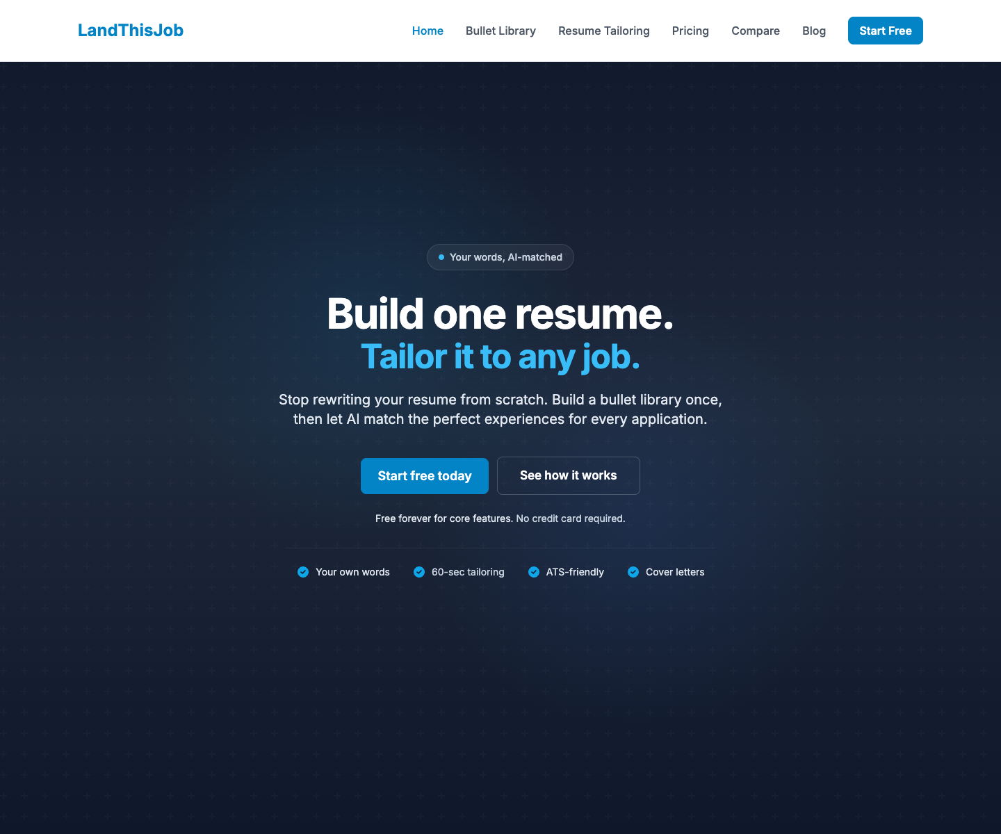 landthisjob landing page screenshot