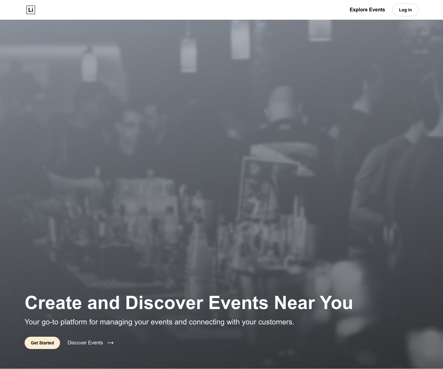 Localinvitation.com landing page screenshot