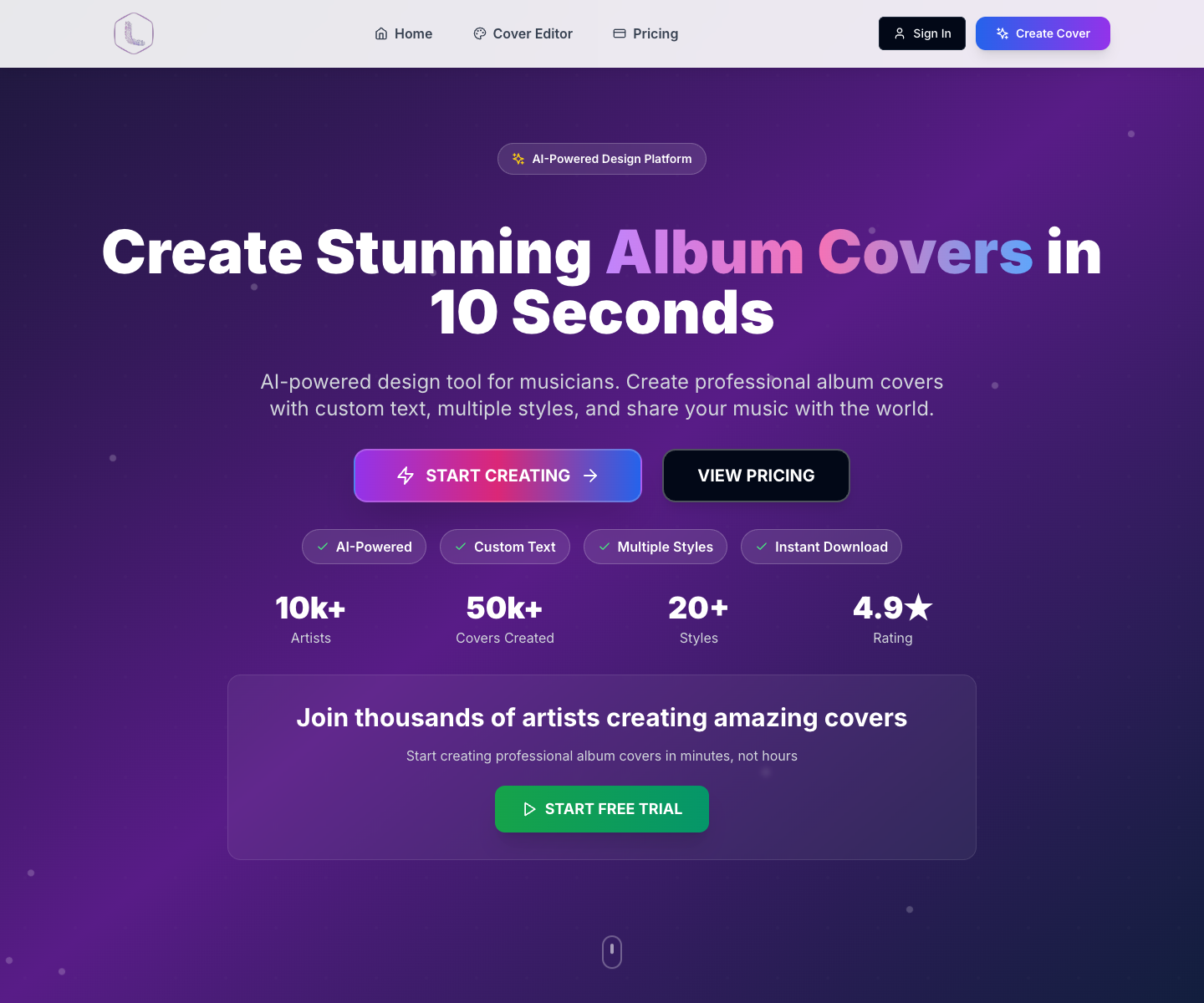 Lonorix landing page screenshot
