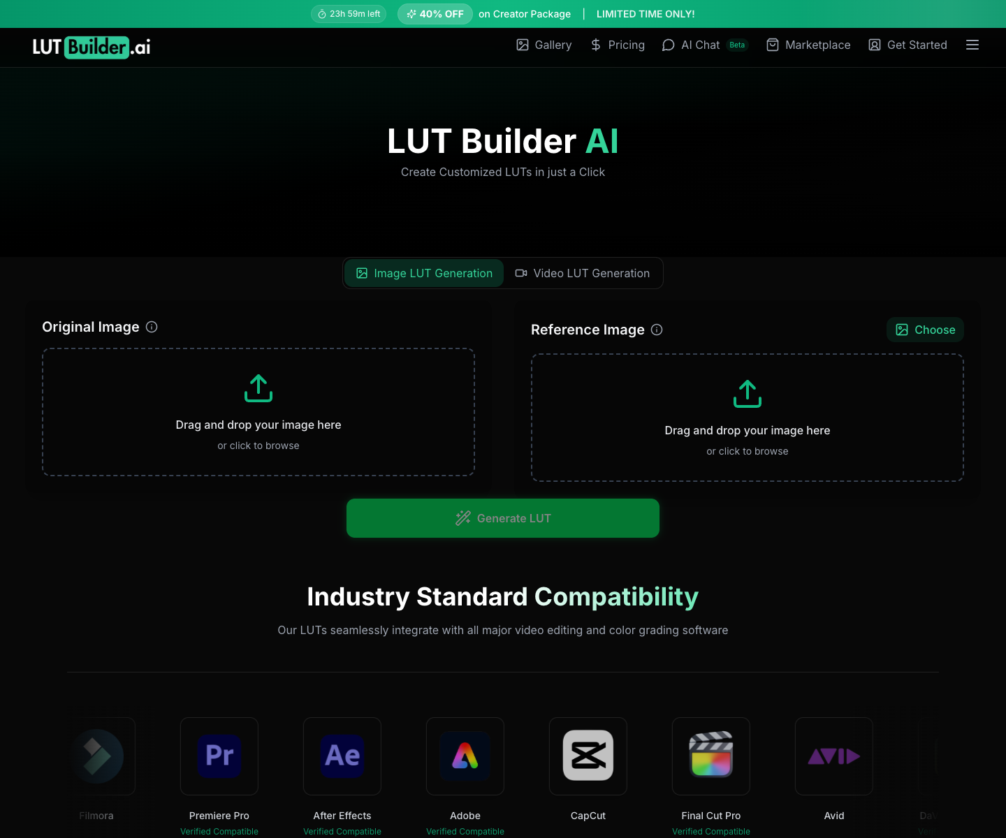Lutbuilder.ai landing page screenshot