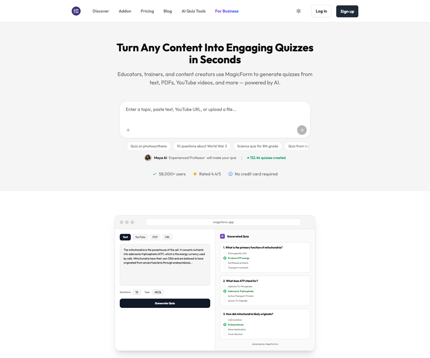 MagicForm.app landing page screenshot