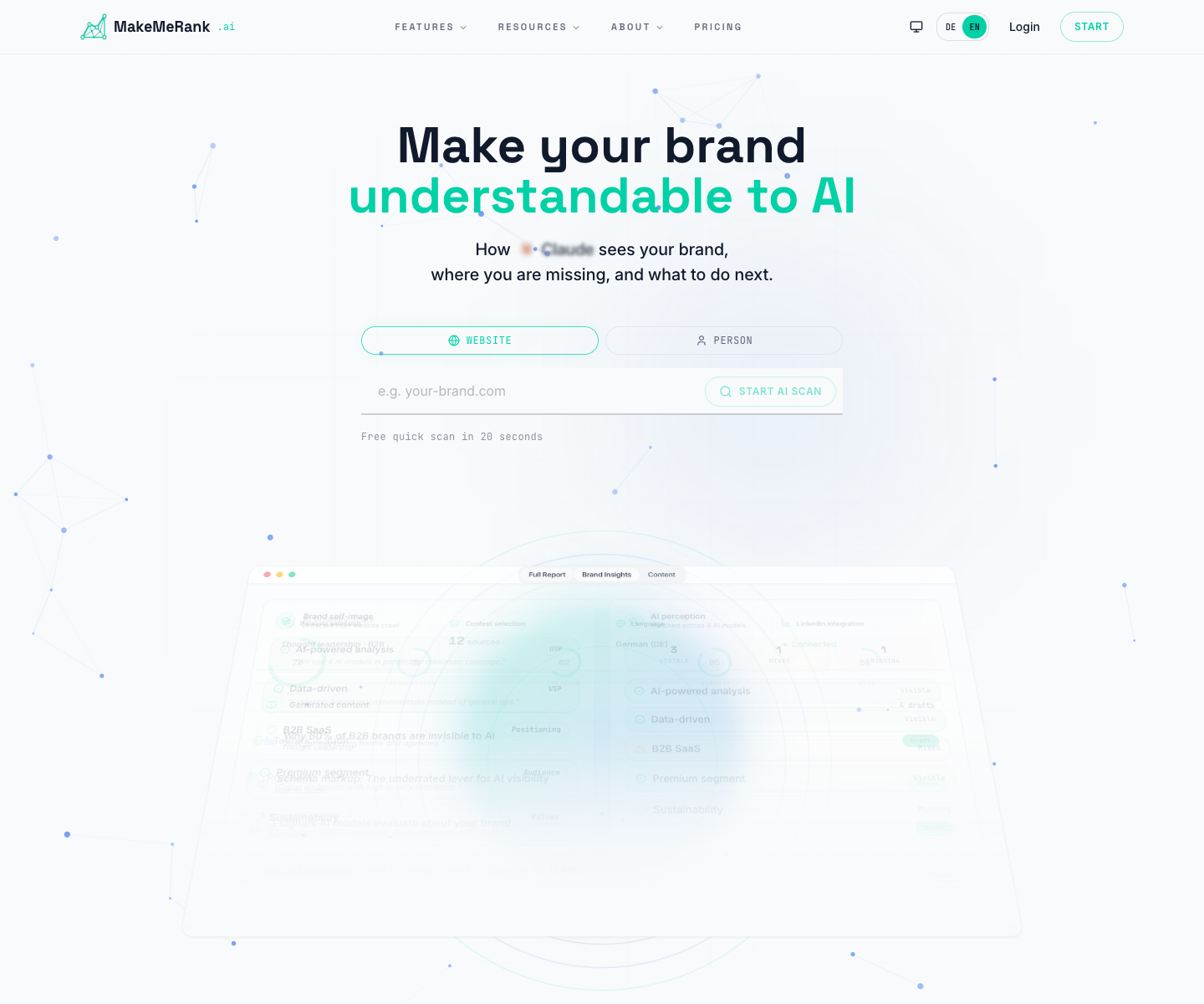 MakeMeRank.ai landing page screenshot