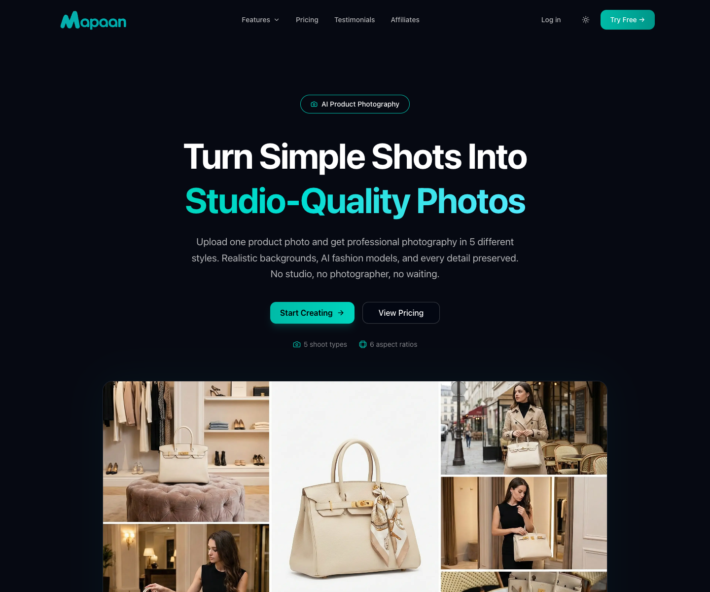Mapaan landing page screenshot