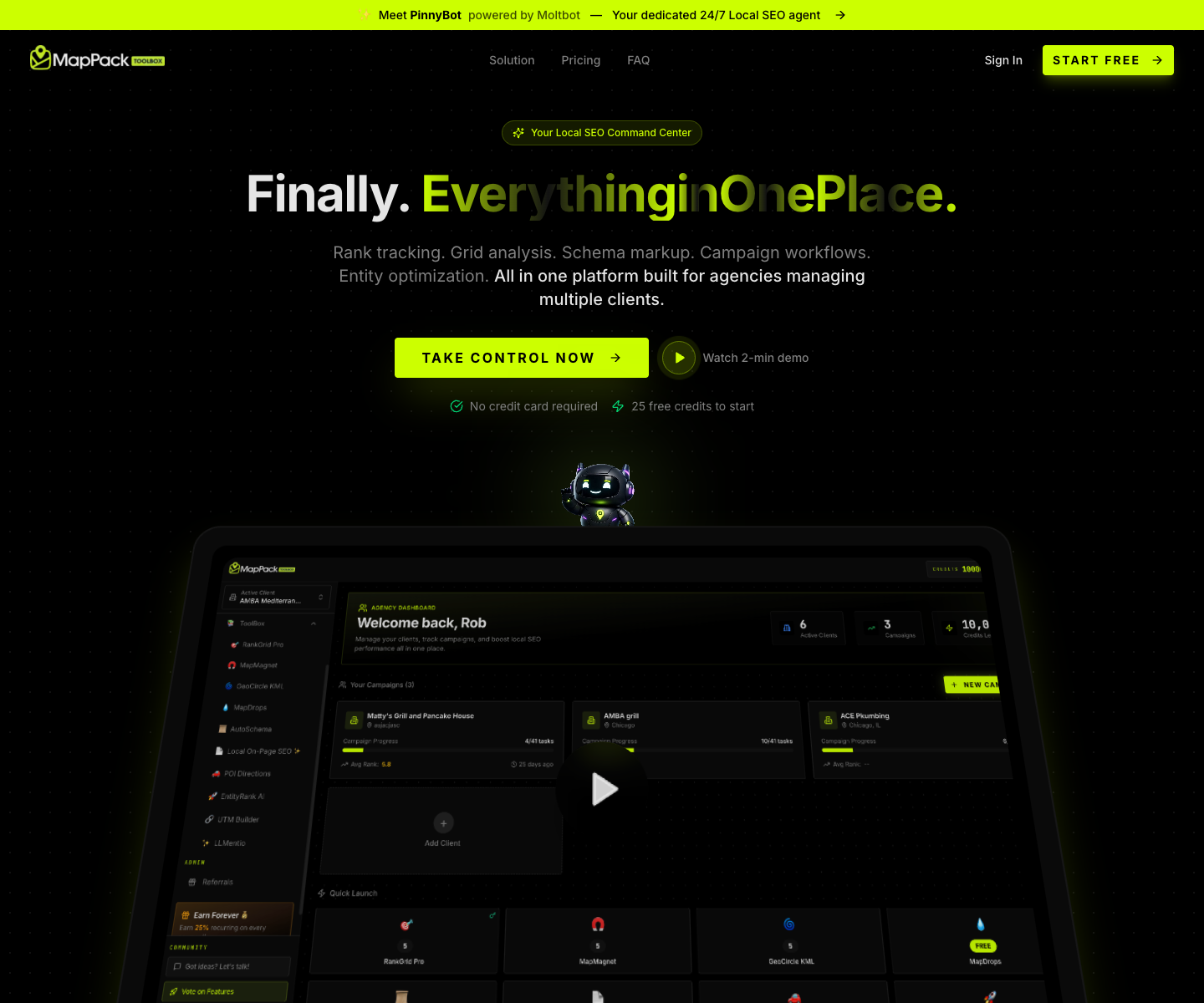 MapPack ToolBox landing page screenshot