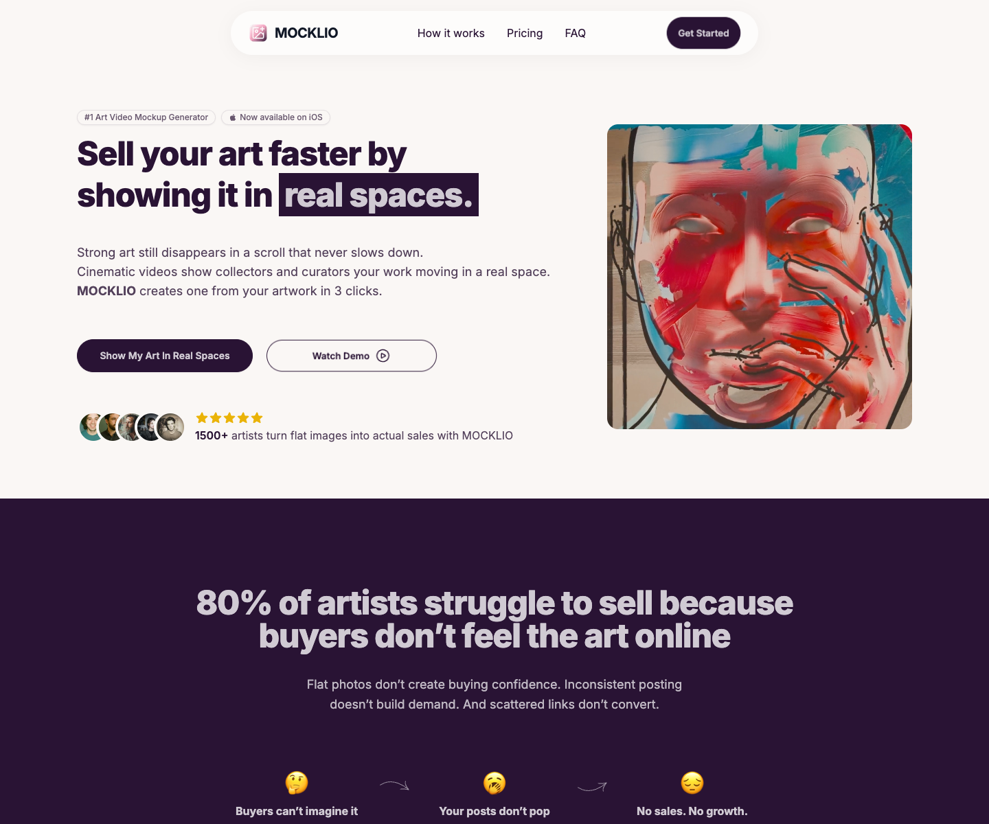 MOCKLIO landing page screenshot