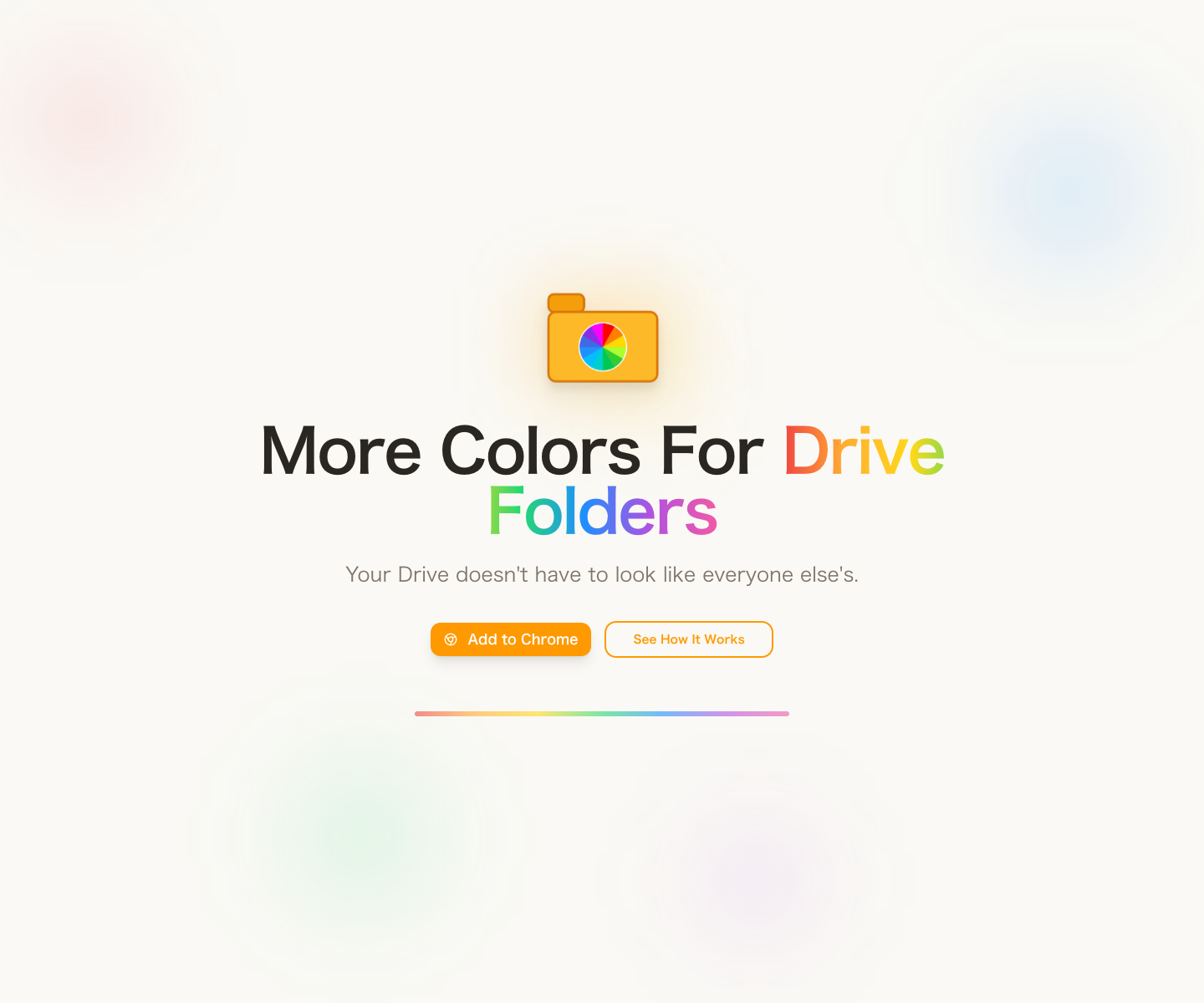 More Colors For Drive Folders landing page screenshot