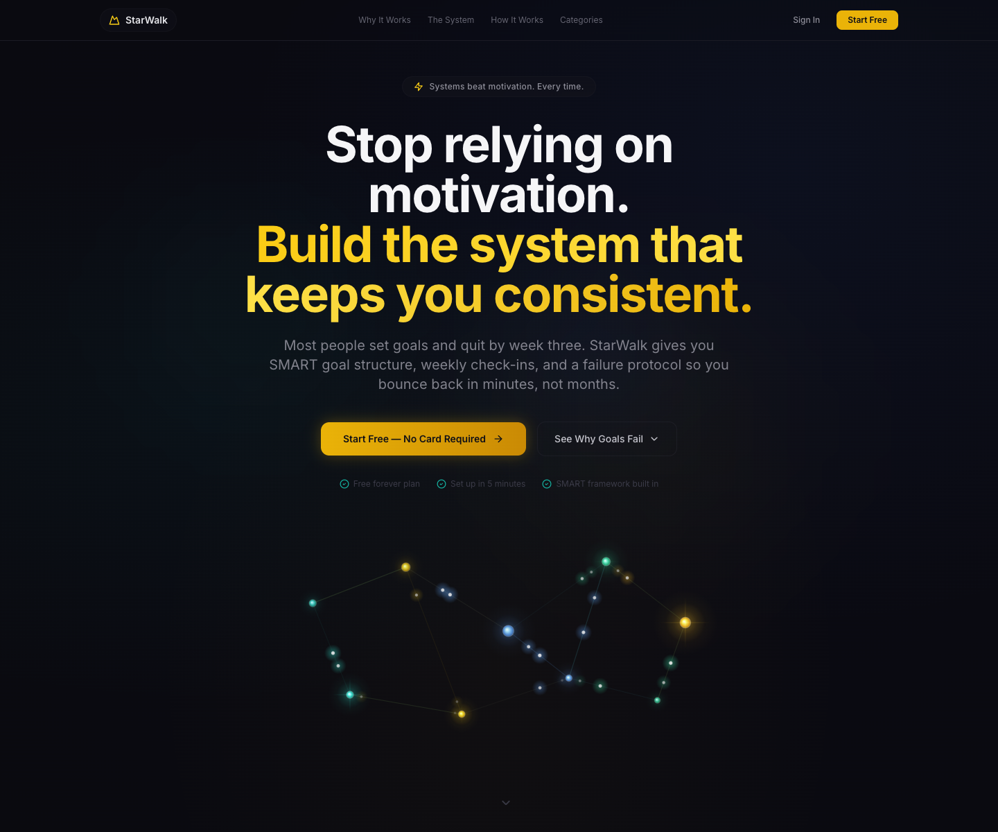 MyStarWalk landing page screenshot