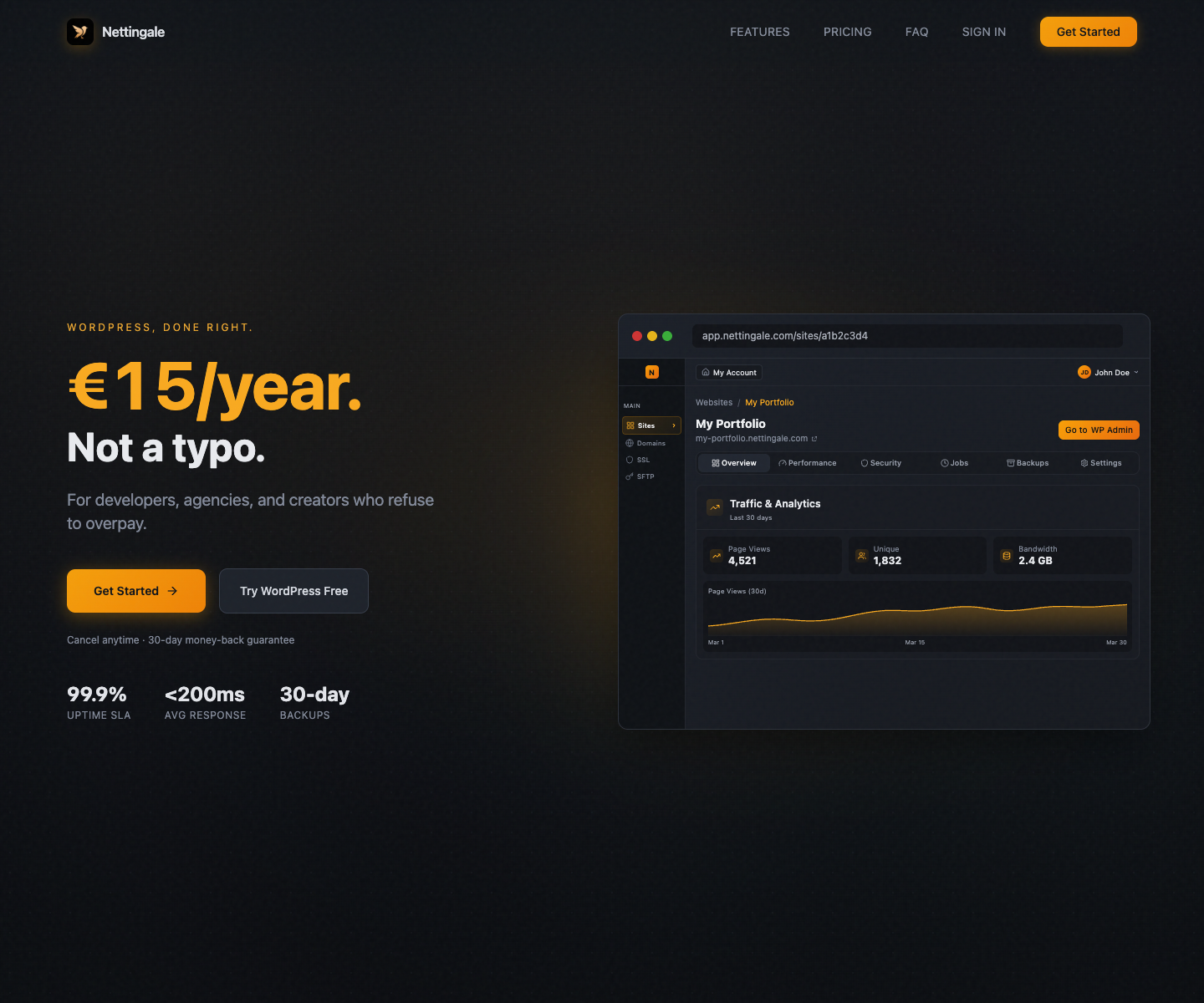 Nettingale Bulgaria landing page screenshot