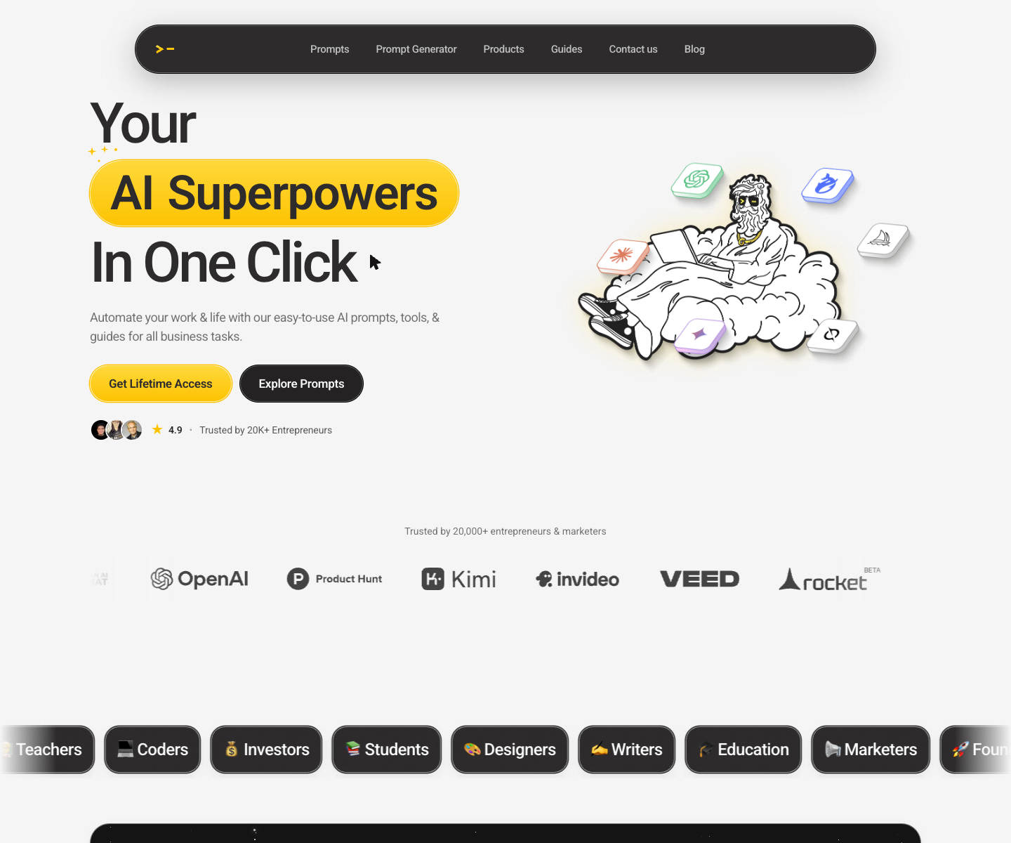 *** OF PROMPT OÜ landing page screenshot