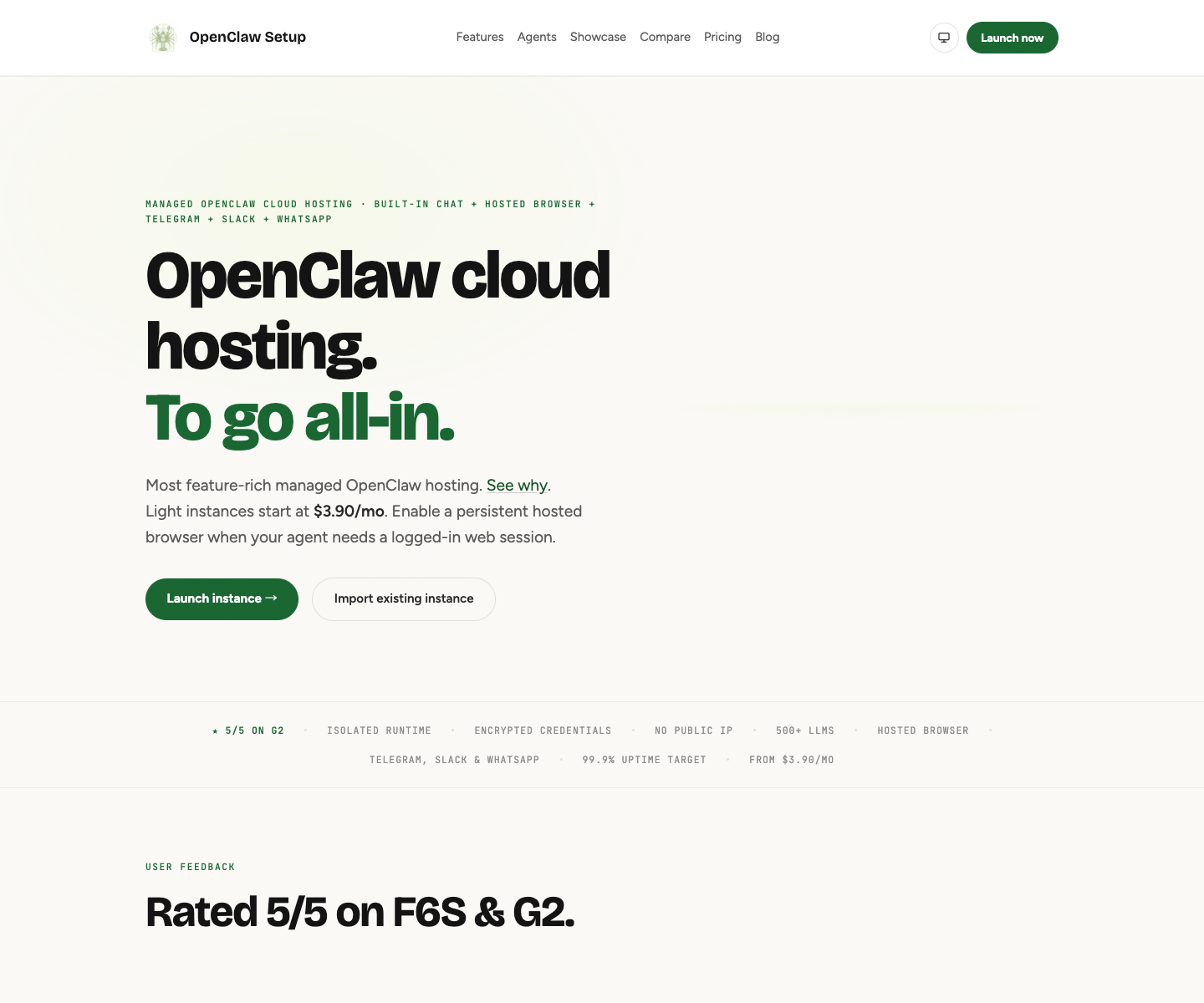 OpenClaw Setup landing page screenshot