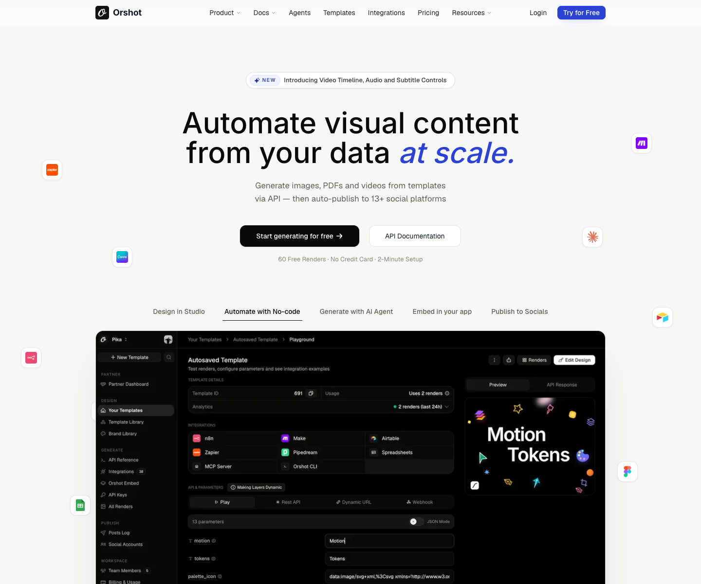 Orshot.com landing page screenshot