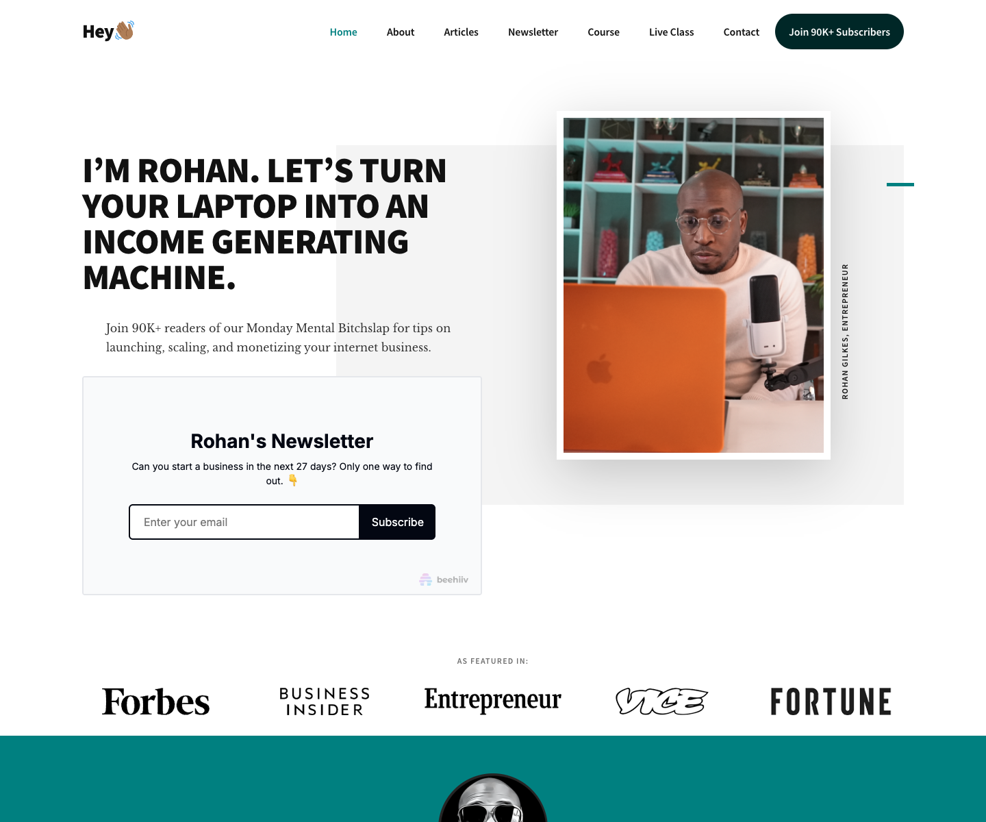 OverThink landing page screenshot