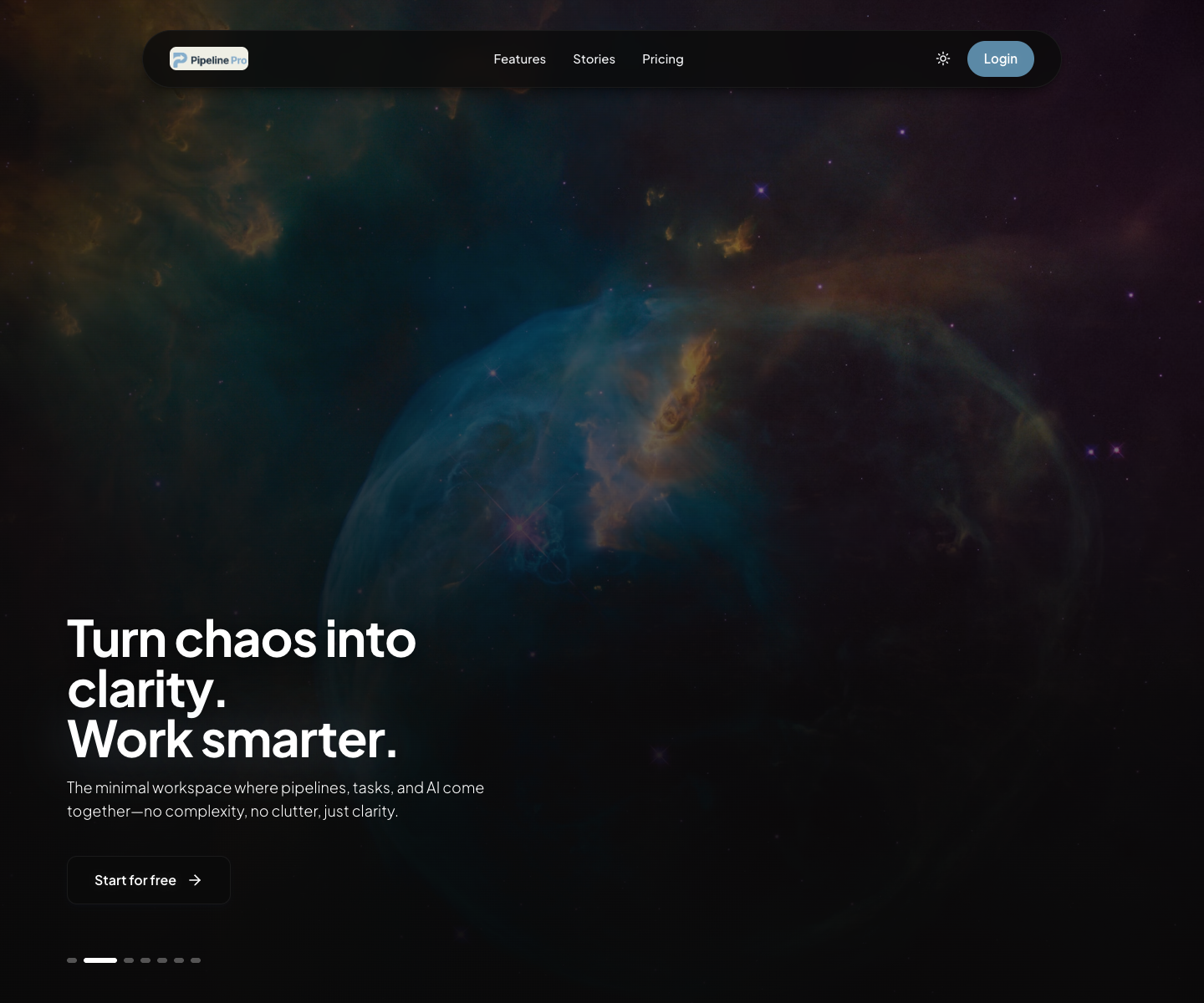 Pipeline Pro landing page screenshot