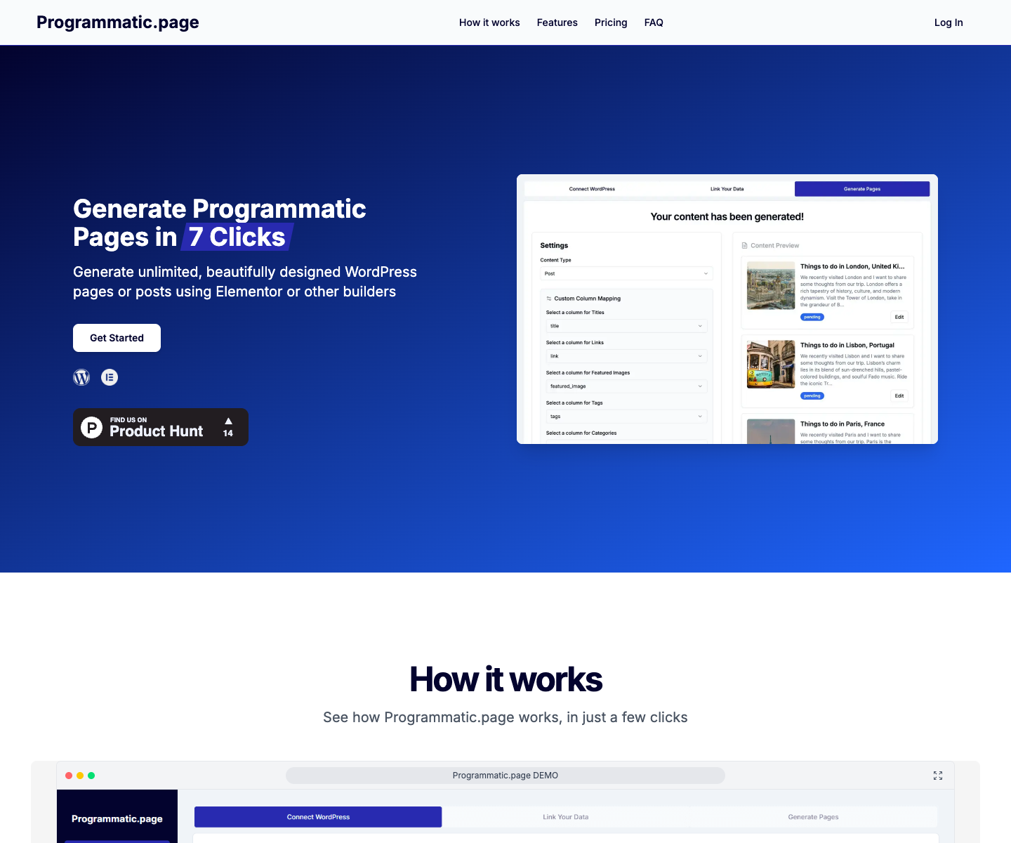 Programmatic.page landing page screenshot