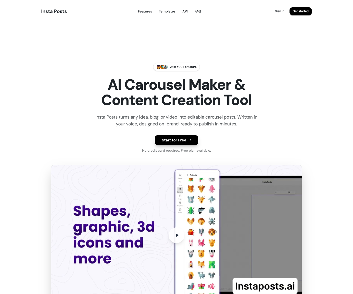 Prompt Builder landing page screenshot