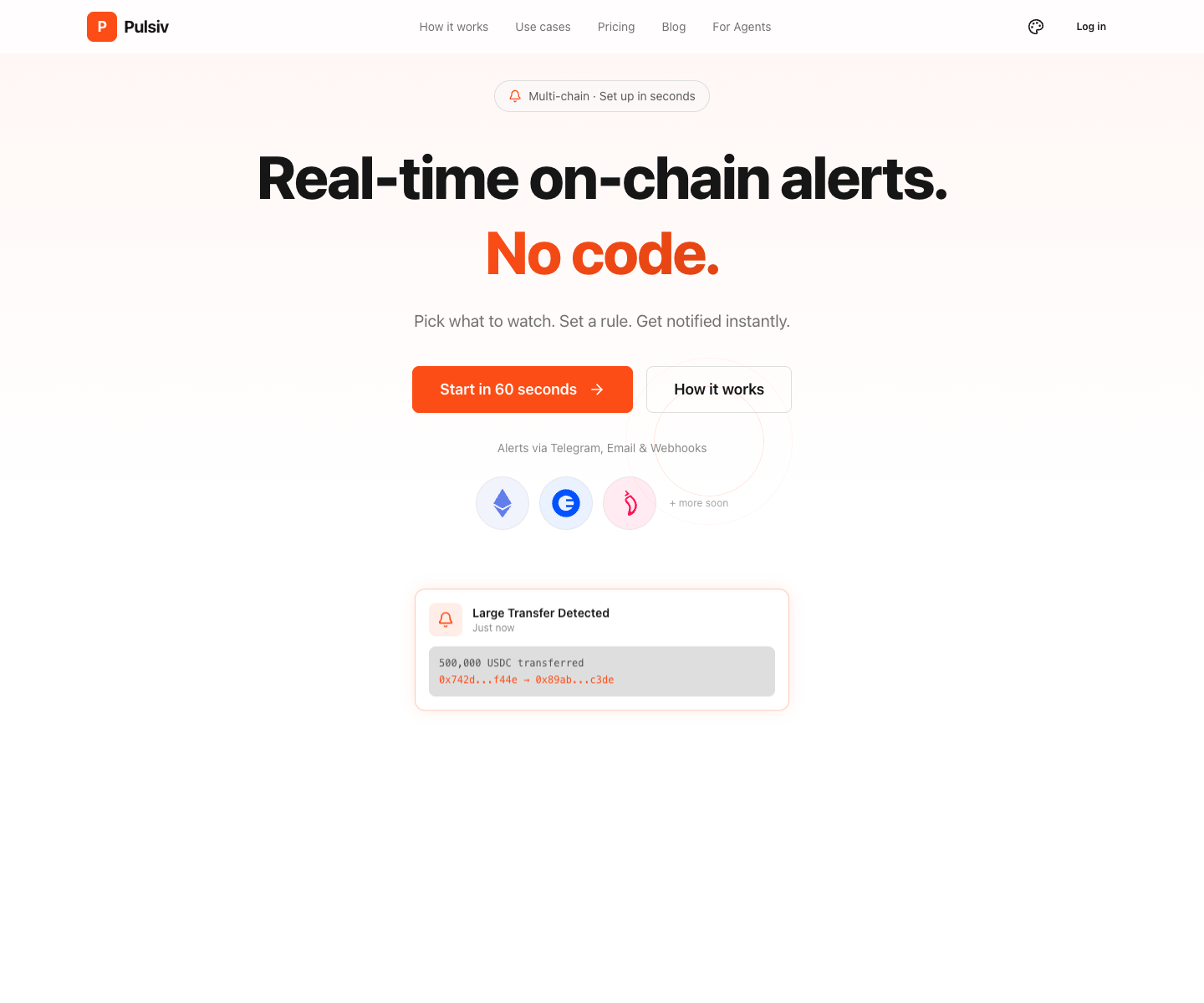 pulsiv.app landing page screenshot