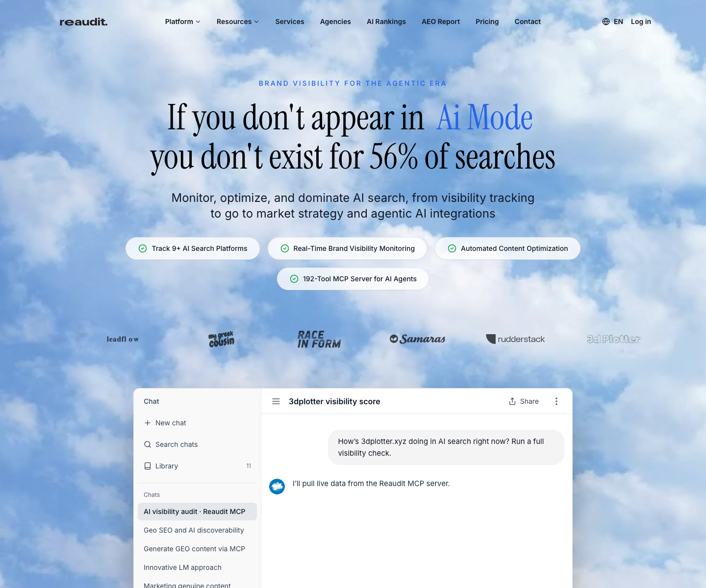 Reaudit landing page screenshot