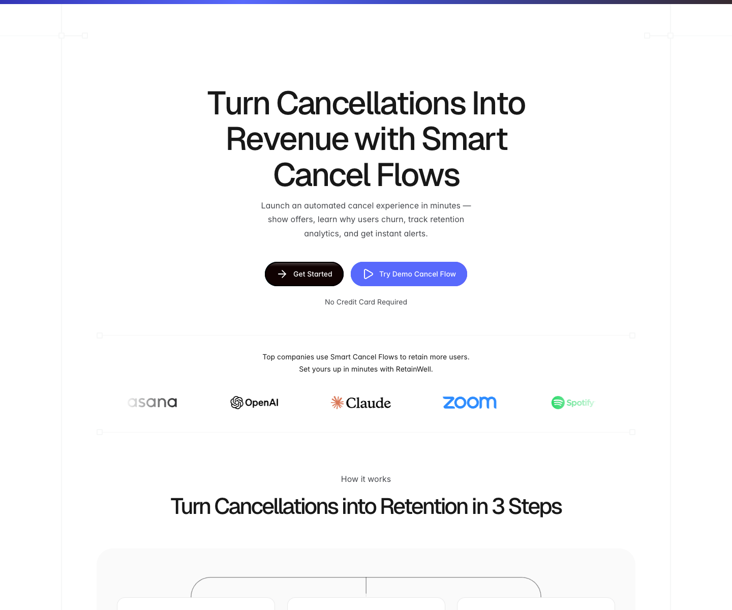 RetainWell for Stripe landing page screenshot