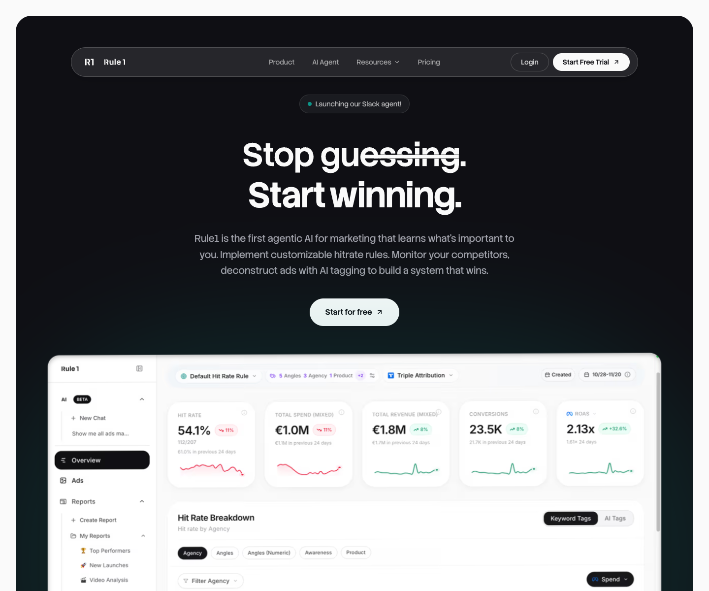 Rule1 landing page screenshot