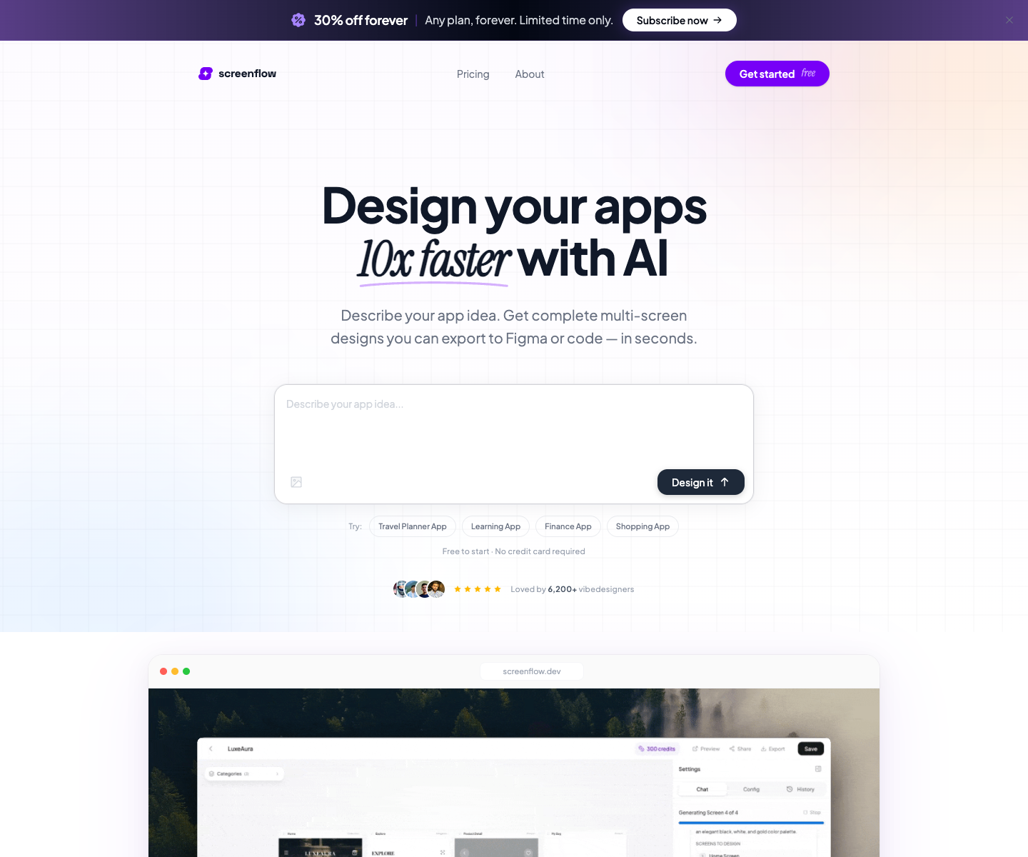 screenflow.dev landing page screenshot