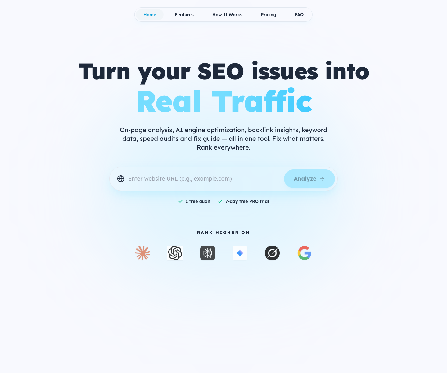 SEOzapp landing page screenshot
