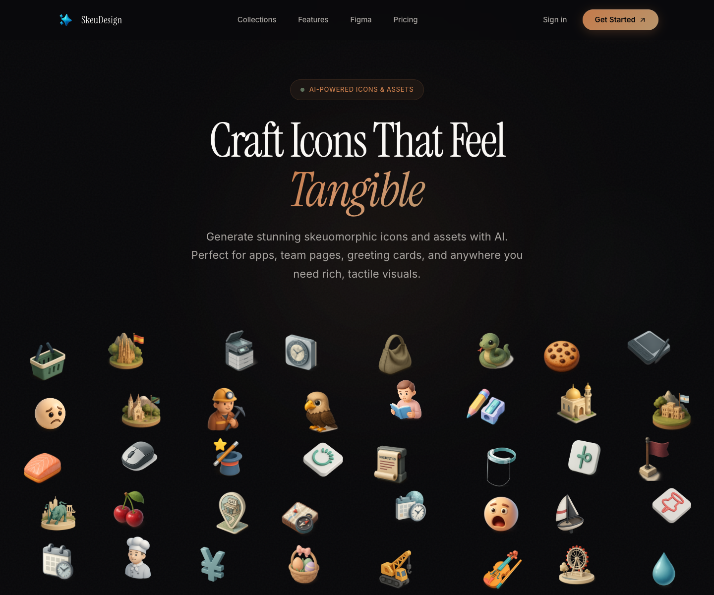 SkeuDesign landing page screenshot