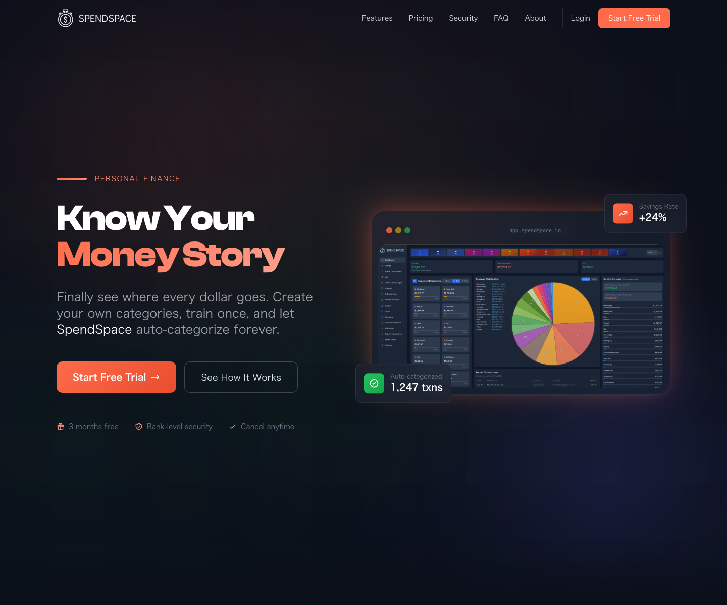 SpendSpace.io landing page screenshot