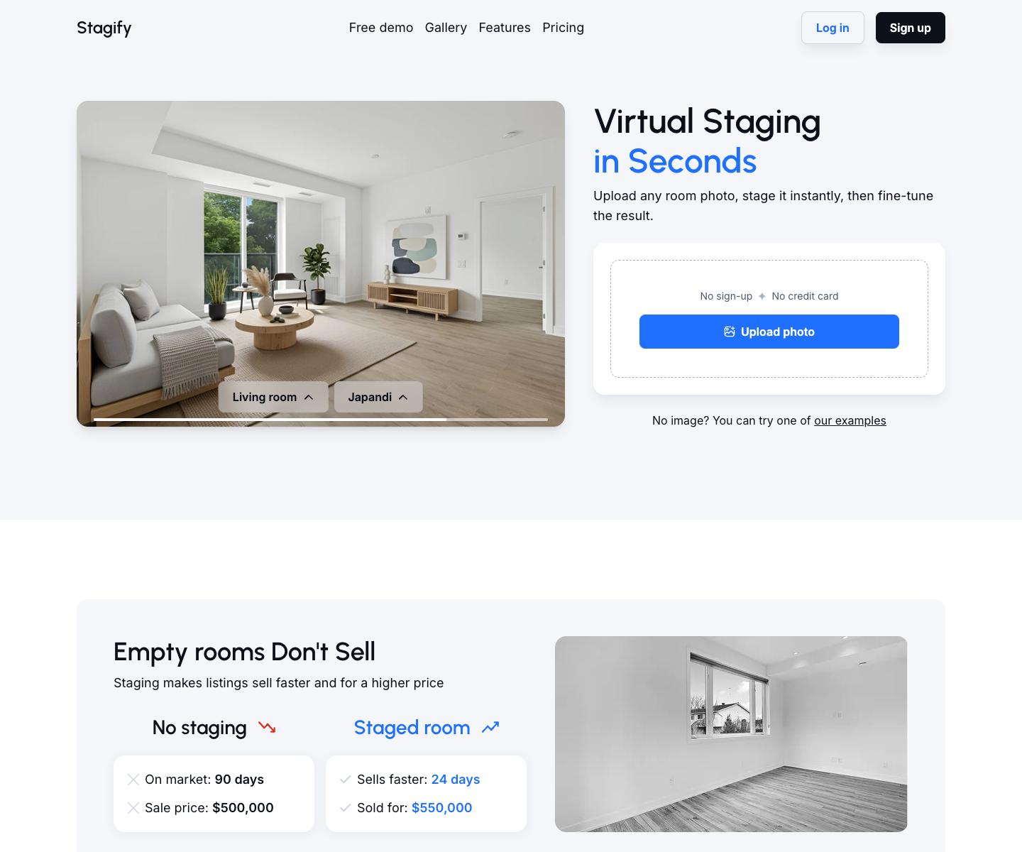 Stagify.io landing page screenshot