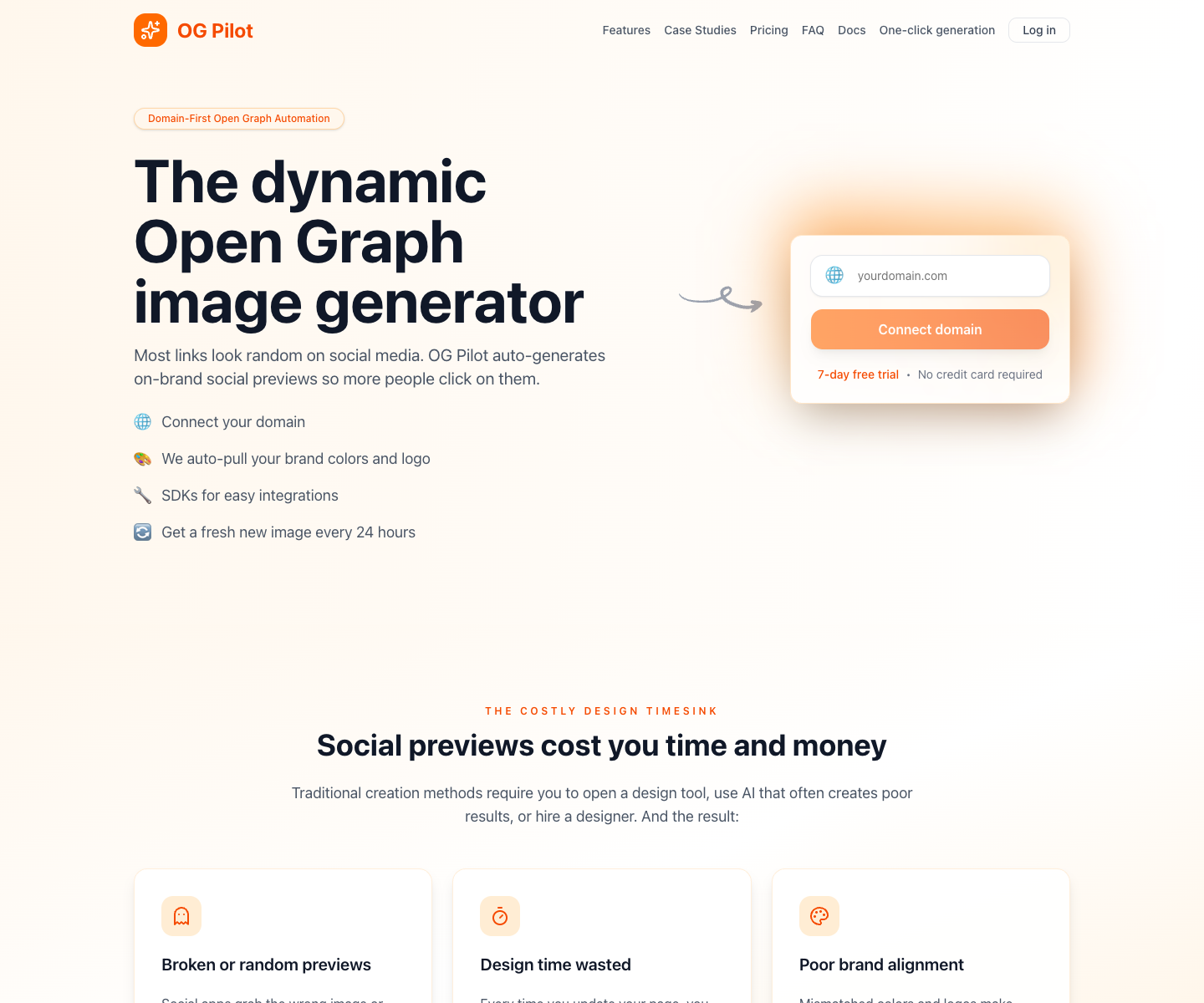 OG Pilot landing page screenshot