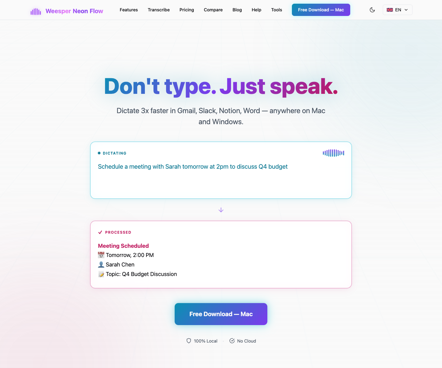 THE BLUE HOUSE landing page screenshot