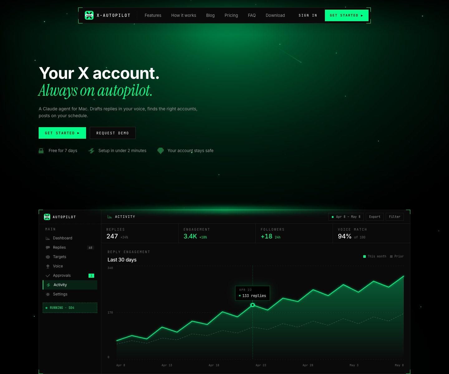 Thedeepflux landing page screenshot
