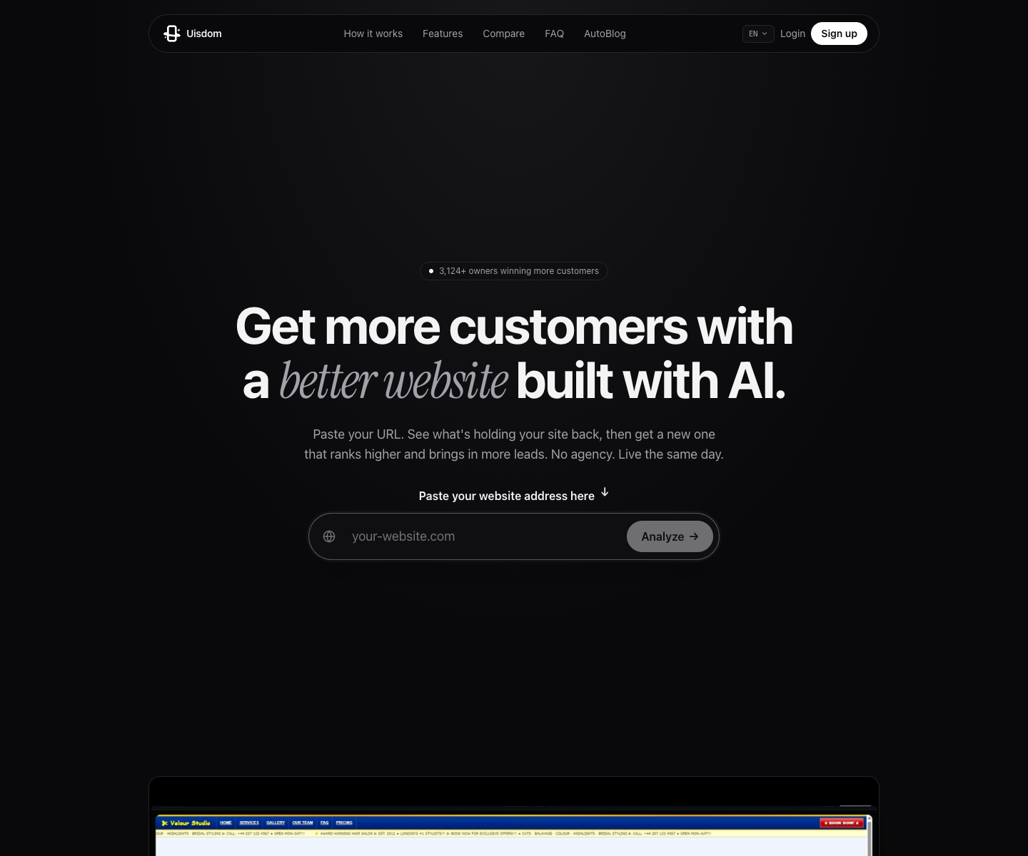 Uisdom.design landing page screenshot