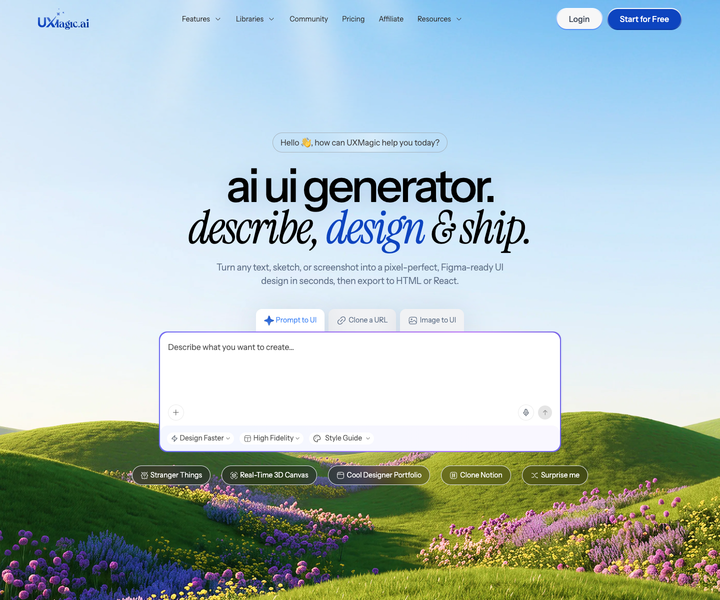 UX Magic Inc. landing page screenshot