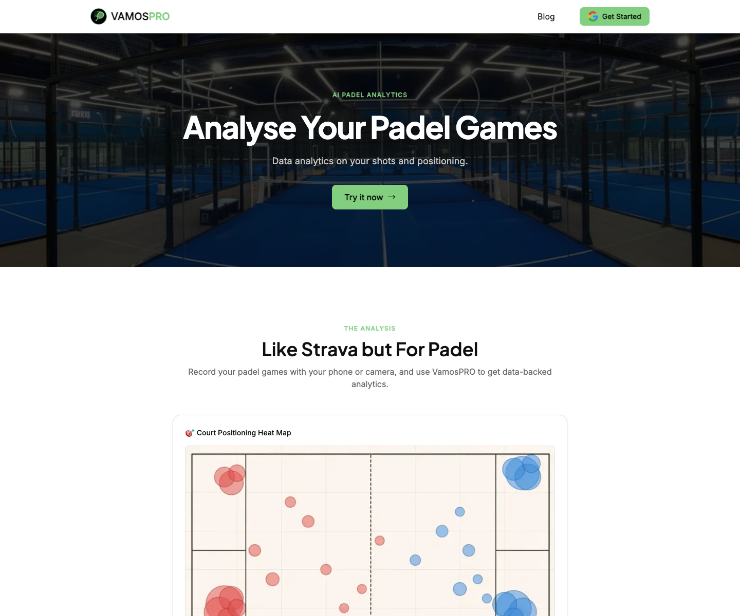 VamosPRO landing page screenshot
